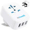 US To UK Plug Adapter With USB Ports | MyTravelPal® World To UK Charger - Accepts USA, Europe, Australia, China Plugs For Use in UK | Type G Adaptor