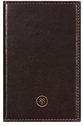 Maxwell Scott - Personalisierte Mittleres Luxus-Taschen-Adressbuch aus Leder - Handgefertigt aus italienischen Vollnarbenhäuten - The CaldanaM Dunkelbraun
