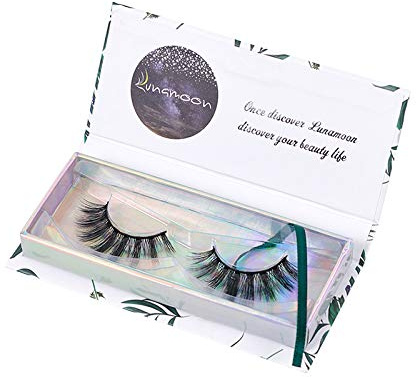 Lunamoon Faux cils 3D naturels Cils artificiels faits à la main Réutilisable Épais Cils pour les yeux (6D30)