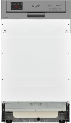 Sharp QW-HS12S47ES-DE Geschirrspüler Teilintegriert / 45 cm / E / 10 Maßgedecke / 3 Programme mit 50 min. Kurzprogramm / Edelstahl, Silber