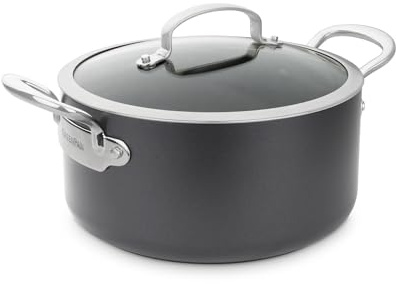 GreenPan Copenhagen Hard Anodised Ceramic Non-Stick Casserole & Lid, 24cm