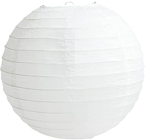 1 farol de papel para lámpara de techo, fiesta, cumpleaños, baby shower, boda, celebración, decoración (blanco, 60 cm)