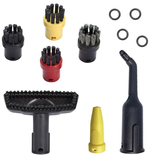 AVAENZO Zubehör für Dampfreiniger Kärcher SC1 SC2 SC3 SC4 SC5 Easyfix, 4 Rundbürstenset,1 Powerdüsen, 1 Gelb Düse, 1 Handdüse 2.884-280.0 Ersatzteile