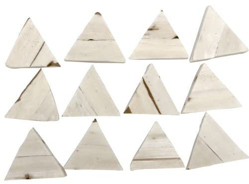 Mandarin Bird Toys by M&M 5137 Pk12 Sola Salsa Chips - Handcut Sola Wood Foot Toys, Air Dried, Lightweight, Chewable, Break Apart with Break and Feet, Satisfying Fun for Small to Med Size Birds