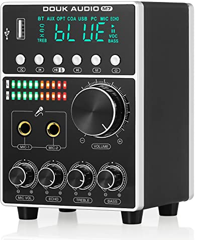 Amplificatore HiFi Karaoke w/MIC Bluetooth S/PDIF amplificatore audio per casa/auto lettore USB (versione DC)