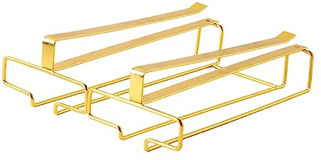 Folpus Porta calici, portabicchieri, portabicchieri da Vino, portabicchieri sospeso, per Armadio, Oro