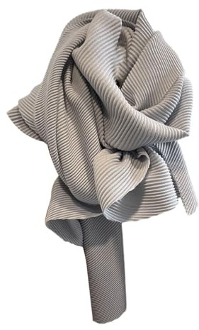 CLSSLVVBN Universal Match Luxus Einfarbig Und Plissee Schal Für Frauen Warm Einfarbig Große Dicke Schal Polyester