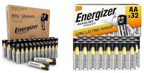 Energizer Alkaline Power AA+AAA Batteries (48 Pack), 48 Combo Pack & AA Batteries, Alkaline Power, 32 Pack, Double A Battery Pack - Amazon Exclusive (Packaging may vary)