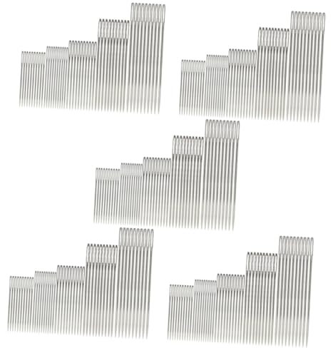 NUOBESTY 25 Sätze Nähnadel Mit Großer Öse Nützliche Nadeln Ledernadeln Sticknadeln Lange Gerade Nadeln Weberei Stricknadeln Aus Edelstahlgarn Große Öse Nähen Eisen Stickgarn Großes Loch