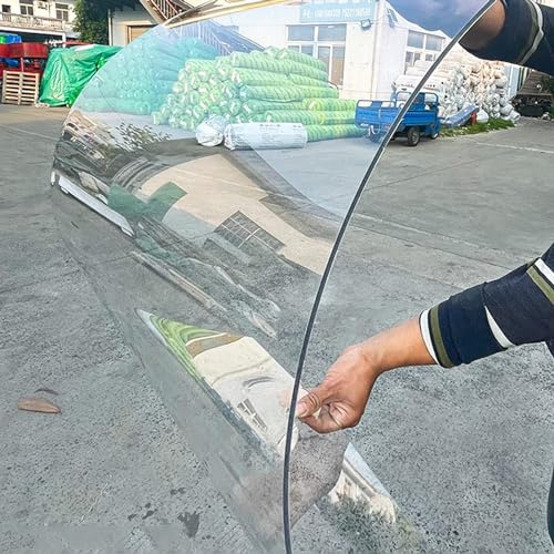 Transparente Gewächshausplatten Kunststoffplatte 1,2mm Polycarbonat Platte UV-beständig Klare Acrylplatten für Bilderrahmen Glas Ersatz,Terrassendach Carport,Leicht zu Biegen (0,8m x 2m)