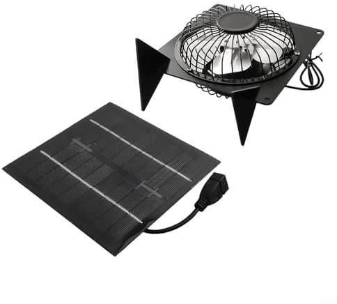 Solarmodul-Lüfter-Set, 5 W, 15,2 cm, USB-Solar-Abluftventilator, Luftabsaugung, Mini-Lüfter, Solarpanel für Garten, Hof