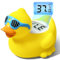 JARMAPOZ Baby-Badethermometer mit Ente, Bade- und Raumtemperaturthermometer für Neugeborene, schwimmendes Sicherheitsspielzeug, Badewannenthermometer für Kleinkinder
