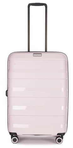Stratic Straw + Hartschalen-Koffer Trolley Koffer groß Reisekoffer, nachhaltig, 4 Rollen, erweiterbar, TSA-Schloss (Größe M, Rose) (M, Rosa)