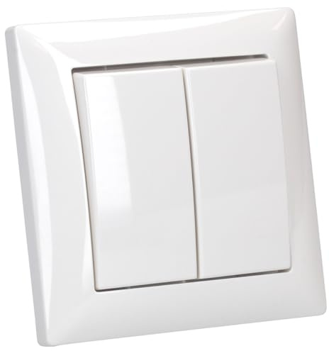 Busch-Jaeger Busch-balance SI Serienschalter-Set + Rahmen Alpinweiß | 1× 2000/5 US Serienschalter + 1× 2505-914 Serienwippe + 1× 1721-914 Abdeckrahmen