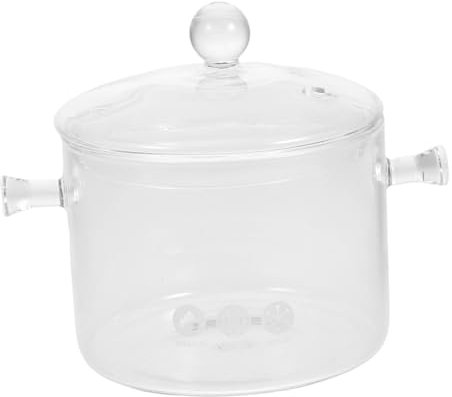 Happyyami Glastopf Mit Deckel Kochtopf Aus Für Herd Transparenter Topf Mit Glasdeckel Geeignet Für Suppen Nudeln Und Milch Mit Doppelten Griffe Für Tragen Und Sicheren Halt