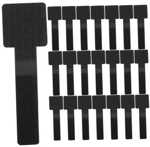 SWOOMEY 50 Piezas Etiquetas Para Cables De Organizador Flexible Para Cables Eléctricos Identificación De Para Ordenar Casa u Oficina Negras
