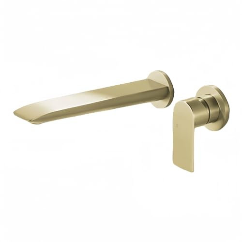 Concealed Faucet Black Split Wall-Mounted Basin with Copper Concealed Faucet (d)