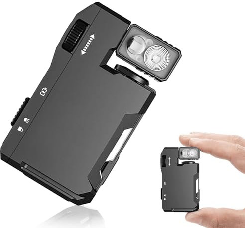 G5 Rechargeable EDC Flashlight, Portable Flat Pocket Flashlights, 400 Lumens Dual Light Sources Mini Flashlight with RGB Light，Magnetic Keychain Flashlights for Outdoor Home Emergencies (Black)