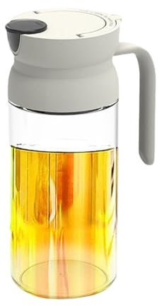 Aceite de aceite rociador y doser - Aceite de pulverización para freidora | Contenedor de aceite con tapa automática, ampolla de vidrio, contenedor para pérdida de vinagre para restaurantes y mostrado