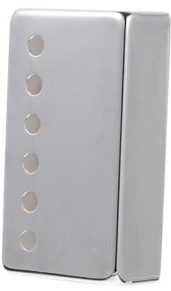 Kupfer Humbucker Abdeckung für E-gitarre, 6-loch, Silber, 50mm | 1 Stück, Korrosionsarm und Pflegeleicht, Passend für Tonabnehmer, Leicht zu Reinigen