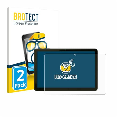brotect Film Protection pour VALE Tablet V10A | 2 Pièces Clair Protection d'écran Made in Germany Anti-Rayures Transparent
