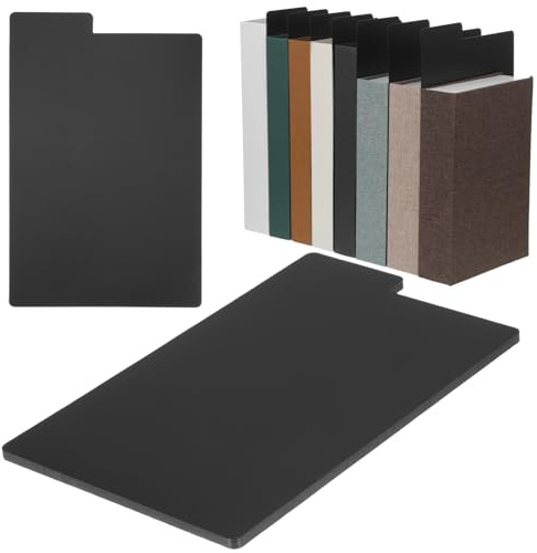 STOBAZA Lot de 20 intercalaires pour disques vinyles avec étiquettes, organiseur de rangement pour albums, onglets de tri des bandes dessinées, noir