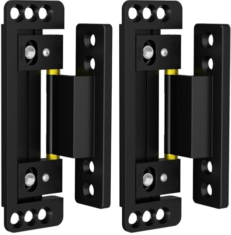 Lot De 2 Paumelles De Porte, Charniere Porte Silencieuses CharnièRe Invisible Porte Placard Paumelles De Porte AdaptéEs Pour Les Portes, Les FenêTres Et Les Armoires (Noir)