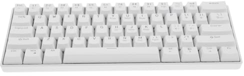 Clavier Mécanique 61 Touches Filaire pour Blanc Abs PC et Portable | Rétroéclairage Rgb, Retour Tactile, Touches Multifonctions pour Travail et Jeu