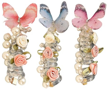 Espiral Hair Ties for Women - Elásticos para el Cabello, Elásticos de Cola de Cabello Extensibles para Niñas Adolescentes Escuela Deportes Actividades