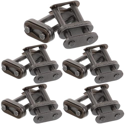 Toyvian 10 piezas Eslabón de Cadena Doble Línea para Bicicleta de Conector Rápido de Acero Resistente Hebilla para Unión Segura de Rodillos Compatible con Cadenas de Enlace Completo