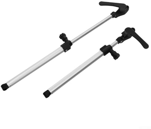babominimer Par de varillas de soporte para caravana, 255-335 mm, brazo telescópico de aleación de aluminio para remolque, cámper, con bloqueo de seguridad y función de apertura automática de rebote