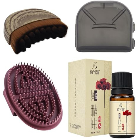 Brosse Méridienne,avec Huiles Essentielles,Brosse de Massage lymphatique du Visage,Peigne de Relaxation Complet du CorpsUtilisé pour Masser les Méridiens,Amincir et Modeler le Corps