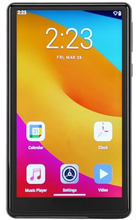 Fabater Lettore MP3 64G con Bluetooth, Schermo Full Touch HD da 5,0 Pollici 4G 64G WiFi Bluetooth 5.0 Lettore Musicale MP3 con Radio FM Calcolatrice Libro Elettronico Registratore Vocale (BLACK)