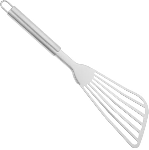 SUPVOX Espátula para Bistec de Acero Inoxidable de Mango Largo, Espátula para Freír Huevos y Cocinar, Pala de Cocina Gruesa Resistente y Apta para Uso Doméstico y Profesional