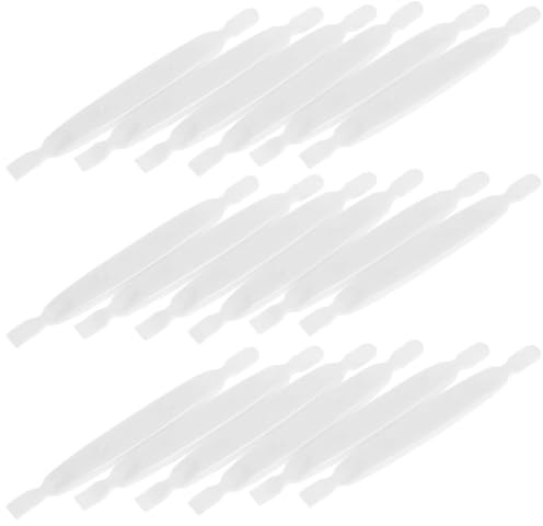 TEHAUX 100 Unidades Herramienta de Maquillaje para Párpados Dobles Horquilla de Plástico Blanco, Diseño Ergonómico y Acabado Brillante para Rutinas Diarias y Principiantes