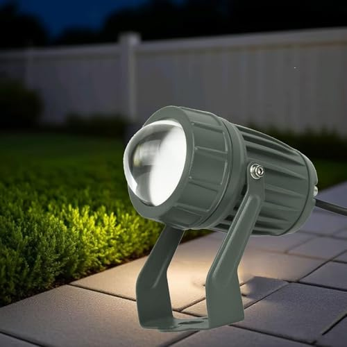 Generisk LED-trädgård, LED-trädgårdsstrålkastare – vattentät utomhusvägglampa, AC 85–265 V, smal ljuskon, 180° justerbar hållare, skyddsklass IP65, RGB färgväxlande trädgårdsbelysning