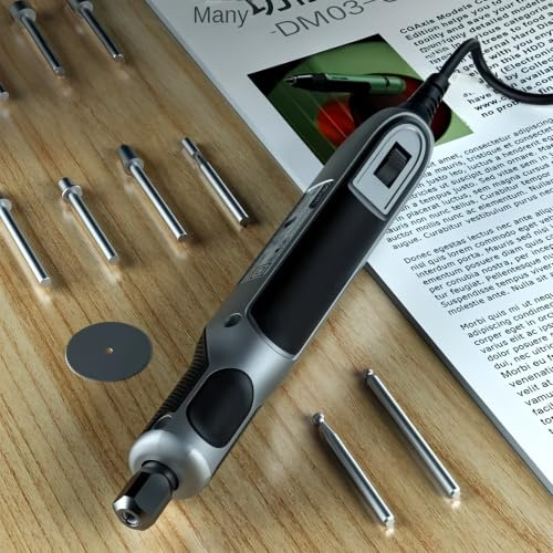 Graveur miniature 18V 4 vitesses avec régulation, outil rotatif électrique DIY pour perçage et meulage (Sans socle)