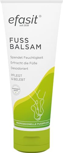 efasit Fußbalsam, 75 ml - reichhaltige Fußpflege bei trockenen Füßen, Fußcreme mit Jojoba- & Rosmarinöl, Beinwell & Kamille, Fußpflegecreme pflegt & belebt