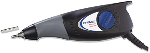 Dremel 290 Engraver - Compact Engraving Pen Tool with Carbide Engraving Tip and 1 Stencil for Engraving Wood, Metal, Ceramics, Plastic, Leather
