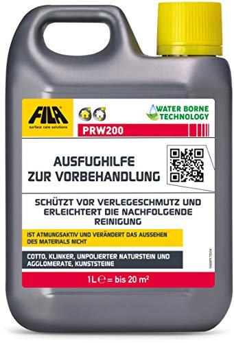 FILA FILAPRW200 Ausfughilfe zur Vorbehandlung Cotto, Klinker, unpolierter Naturstein, Kunststeine 1 l. für bis zu 20 qm