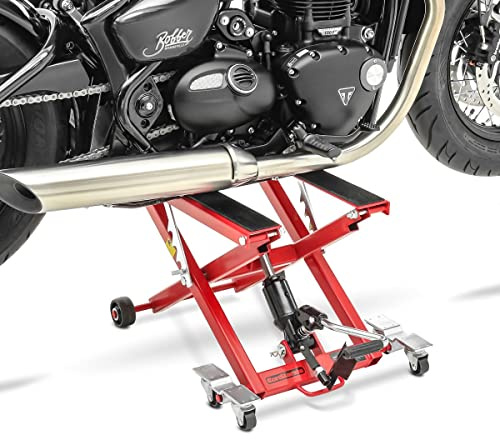 ConStands - Motorrad Hebebühne kompatibel mit Chopper/Custombike Special ClassicSpecial Springer Hydraulisch XL kg Rot CB58114