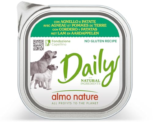 Almo Nature Daily - Aliment Humide pour Chiens - Agneau et Pommes de Terre - 9 x 300 g