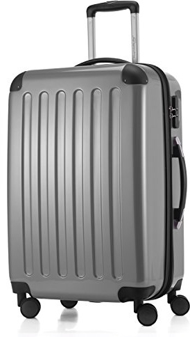 Hauptstadtkoffer ALEX Expanderbar Hårdskal Koffert 65 cm (74 L) med Kodlås – Robust Resväska med 4 Dubbelhjul, silver