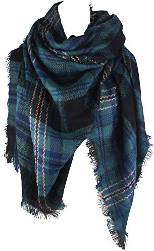 VIVIAN & VINCENT Für Damen Herbst Winter Schal Klassische Quaste Plaid Tartan Schal Warm Weich Große Decke Wrap Schal Schals