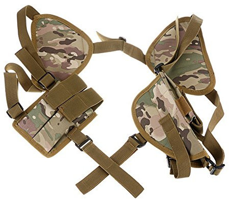 Hunting Explorer Tactical Underarm Shoulder Gun Holster Anti-Thief Concealed Armpit Pistol Holster Bag with 2 Holsters