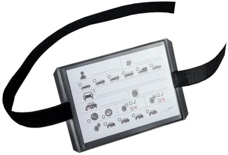 Rad-/Reifenanhänger, inkl Klettband und Etiketten, DIN A6 quer, perforiert, Schwarz, Länge 80 cm, Verpackungseinheit: 1 P/100