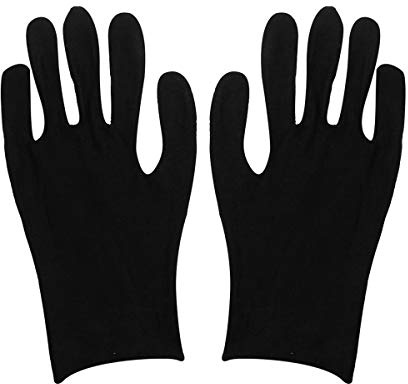 Agoky Baumwollhandschuhe Zwirnhandschuhe aus Baumwolle Weiche Trikothandschuhe 1/6/12/24 Paar In Weiß/Schwarz
