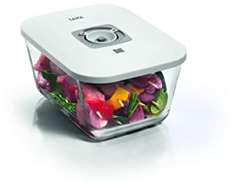 Laica Contenitore Smart in Vetro per Sottovuoto – Capacità 2,7 L, Conservazione Freschezza Fino a 4 Volte Più Lunga, Compatibile con qualche Macchine Sottovuoto, Basi Lavabile in Lavastoviglie