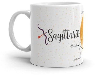 Paolo Chiari Lo Zodiaco Tazze Segni Zodiacali, 300 milliliters, Ceramica