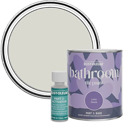 Rust-Oleum Brown Water-Resistant Bathroom Tile Paint in Satin Finish - Mocha 750ml